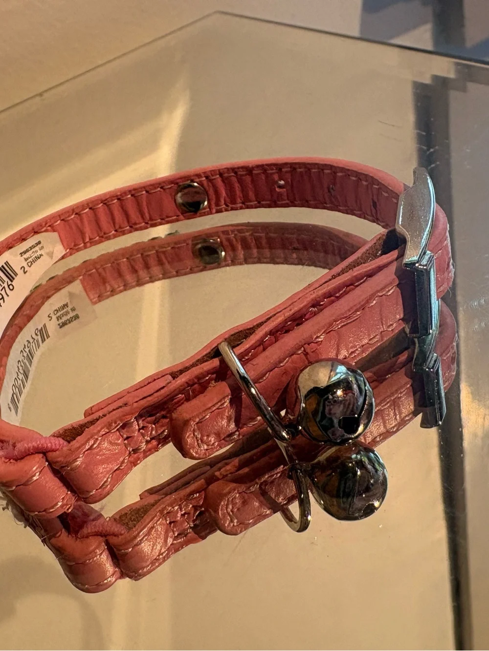Sparkly pink cat collar
